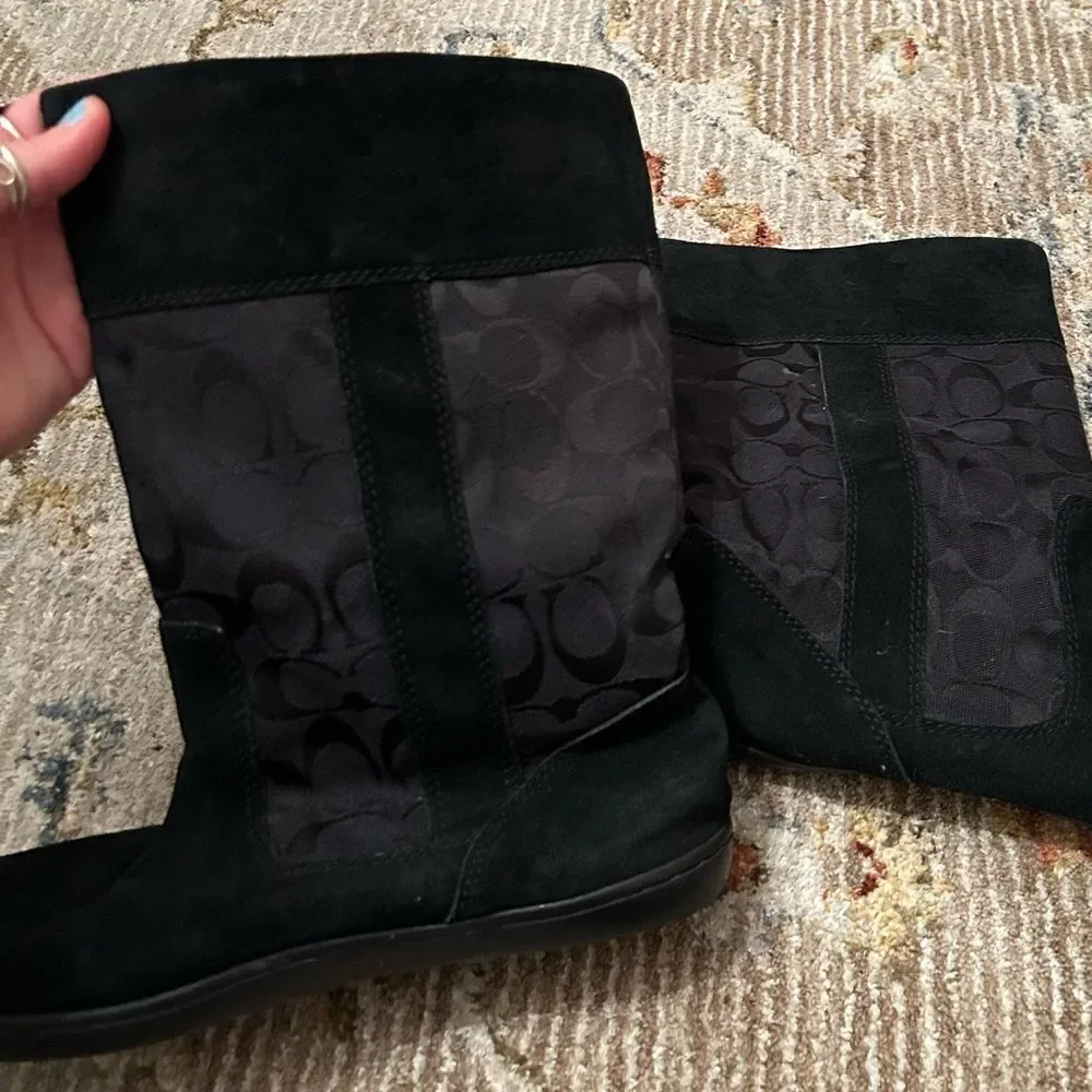 Women's Black Coach Boots